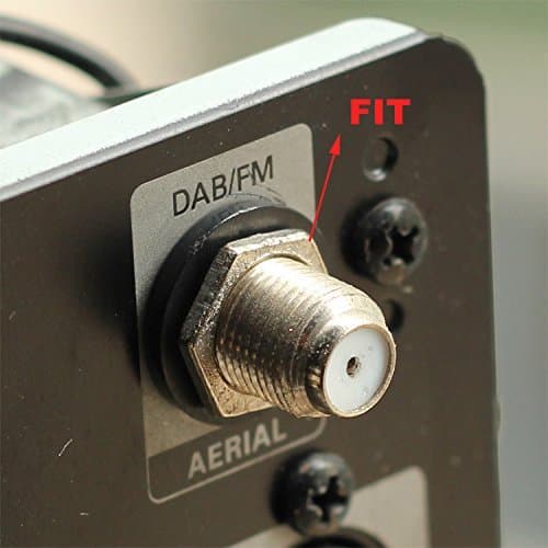 FM Antenna Telescopic Aerial F TYPE CONNECT MALE COAX COAXIAL FOR BOSE & OTHERS 6