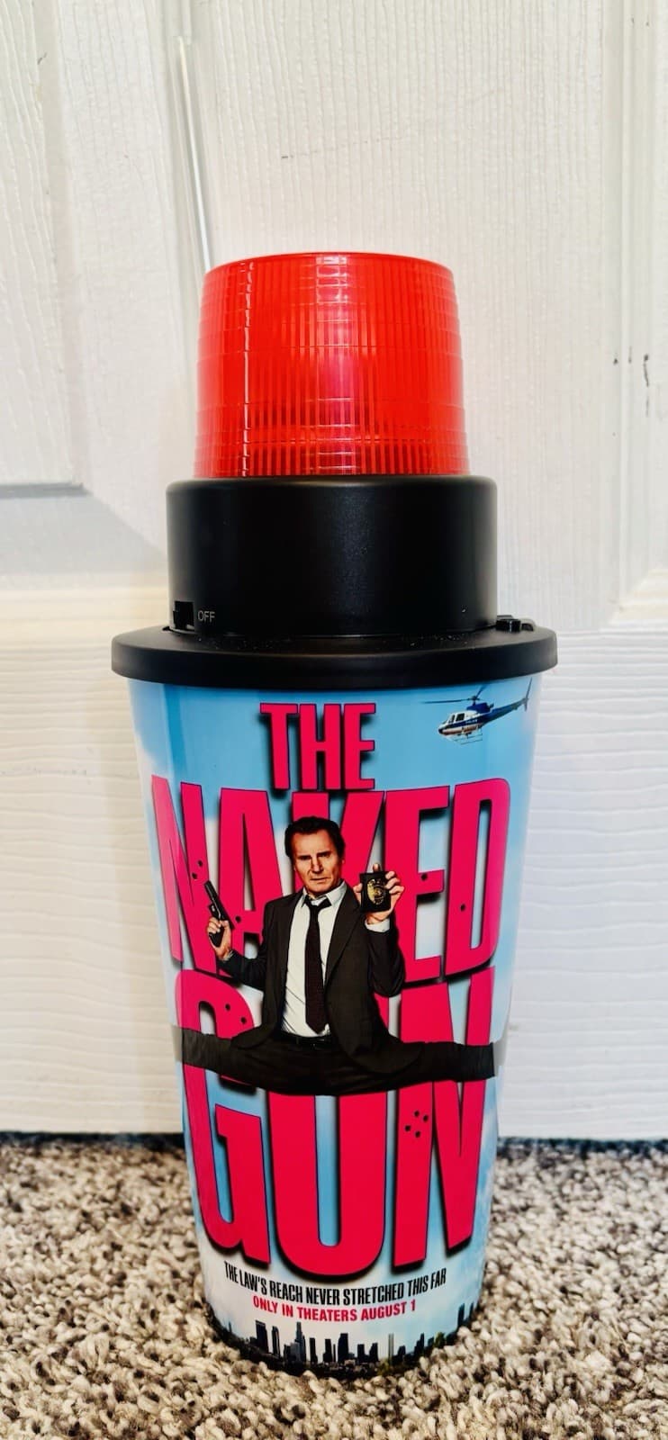 The Naked Gun 2025 Movie Collectible Sipper Cup w/ Light Up Siren AMC Theaters 5