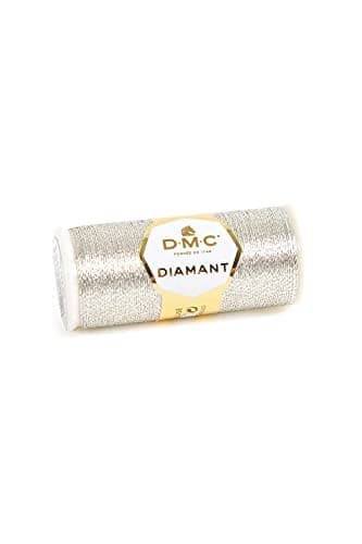 Diamant Metallic Thread 38.2yd-Light Silver silver 1 roll 2