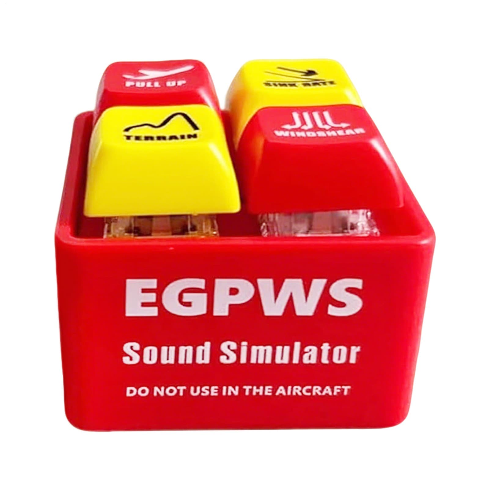 Pilot And Crew Alert Keychain EGPWS Warning Sound Simulator Led Safety Button