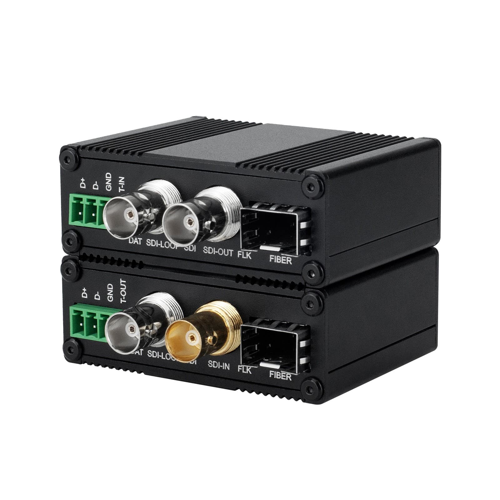 HD SDI Extender LC Fiber Optic Converter RS485 Broadcast Transmitter Receiver 6