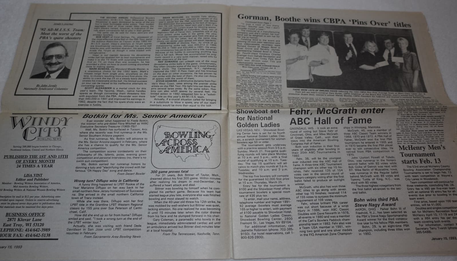 1993 Windy City Bowling News Chicago Area Original Newspaper 2