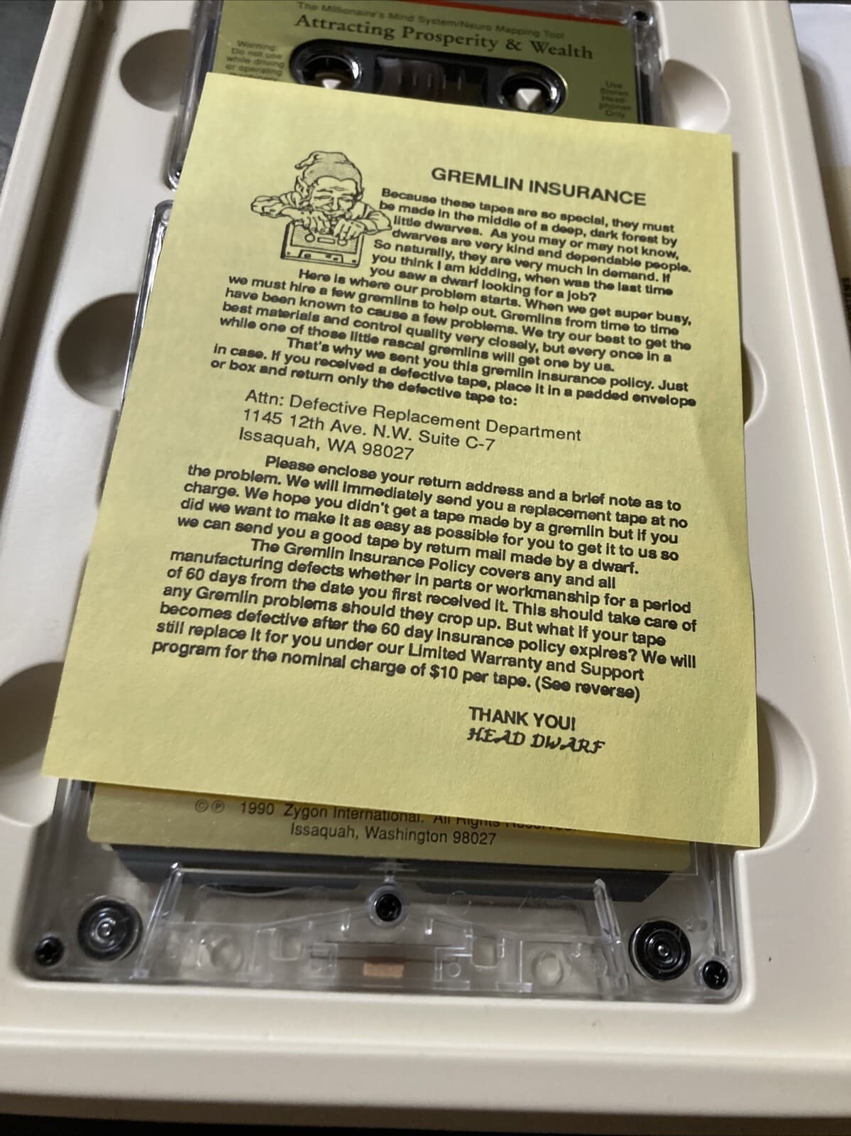 ZYGON MILLIONAIRES MIND CASSETTES VTG Neuro Mapping Tool 3