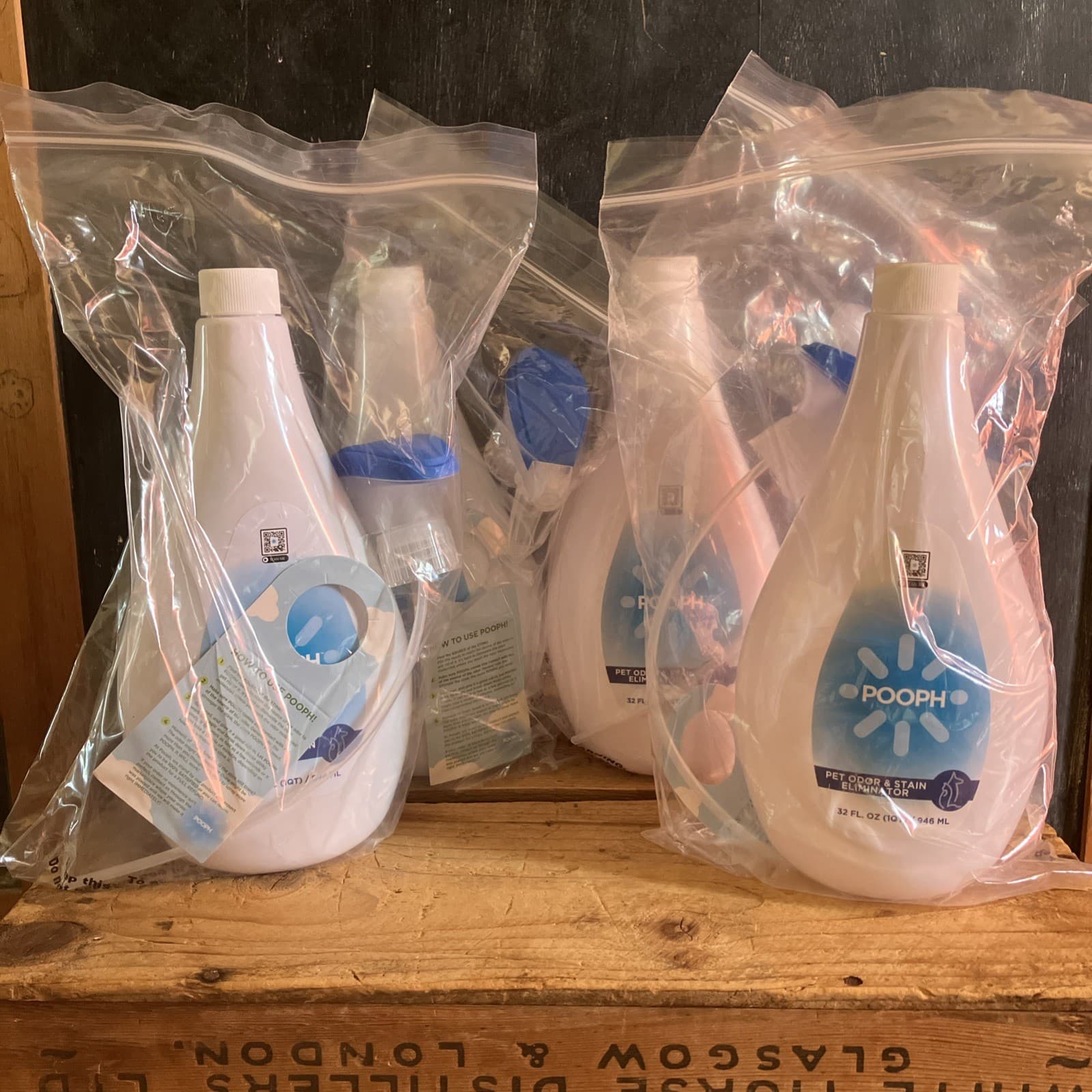 4 Bottles Pooph Pet Odor Eliminator Freshener Spray(Large 32 oz Size) Dogs Cats 5