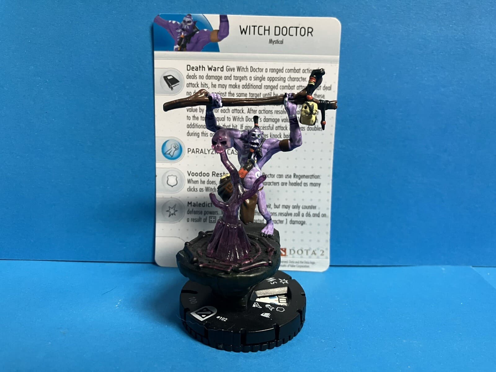 Heroclix DOTA 2 Starter Witch Doctor #102 w/ card 2