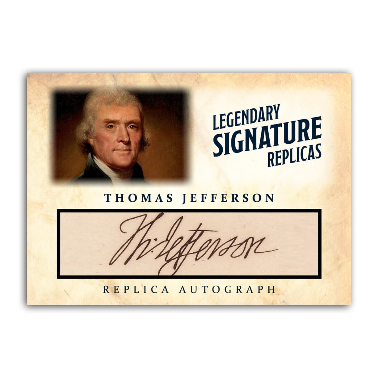 Thomas Jefferson Autograph Replica Presidential Signature Card ACEO Historic