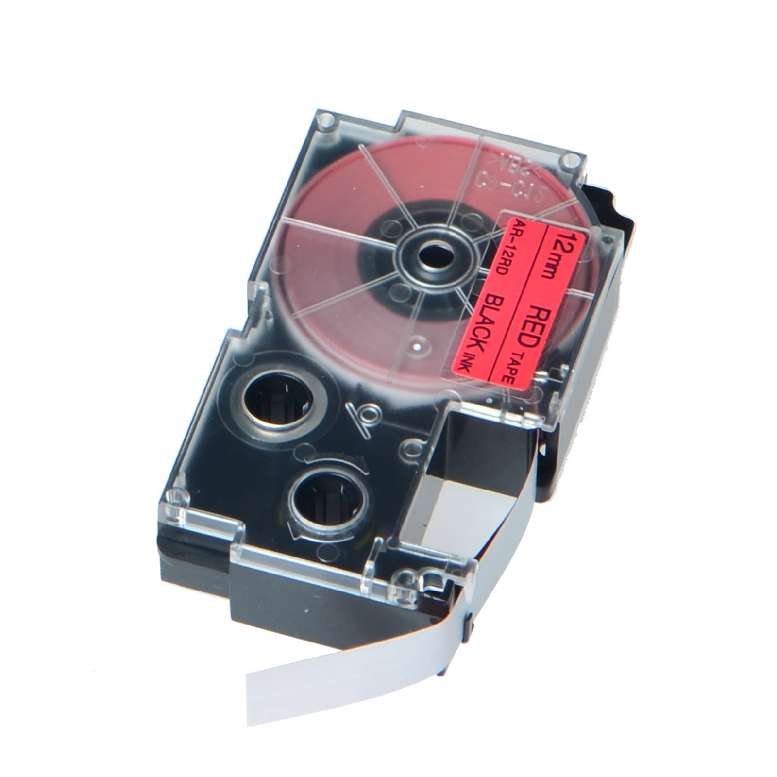 1PK XR-12RD XR12RD Black Ink Red Tape Cartridge EZ Label for Casio KL-60 12mm 5