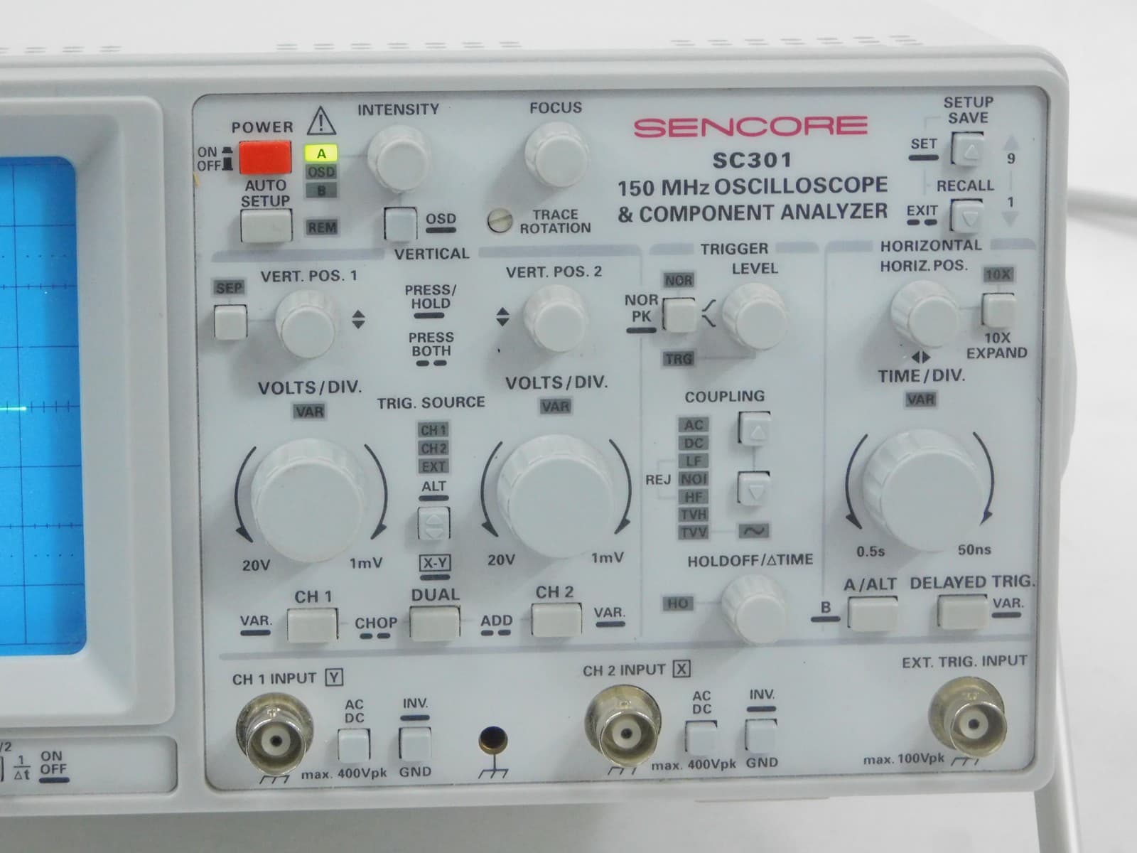 Sencore SC301 150MHz Oscilloscope & Component Analyzer (great condition) 3