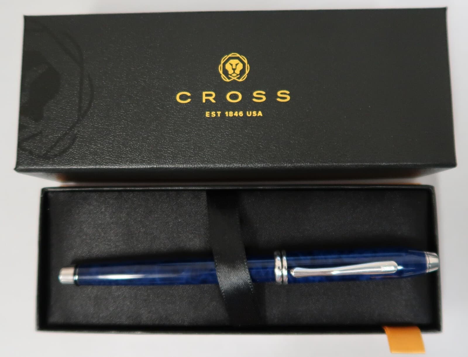 Cross Townsend Rollerball Pen Midnight Blue & Silver Made In USA New In Bx 592-1