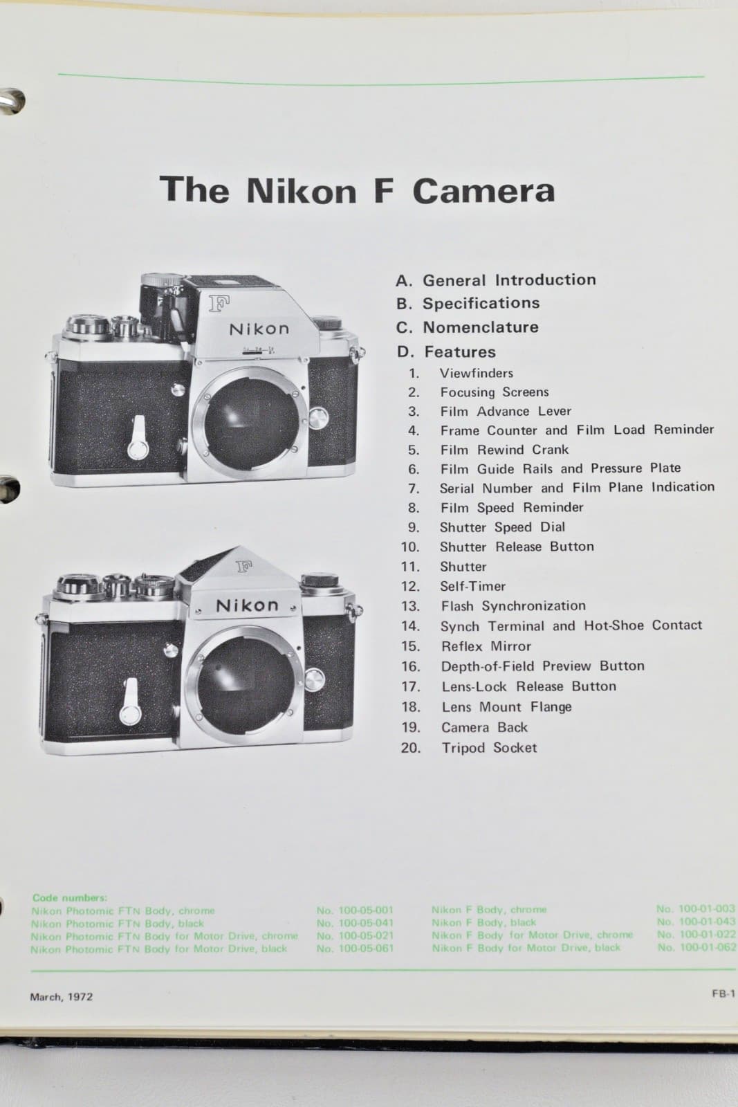 NIKON Hard Bound Dealer Ad Manual for the user and collector of vintage NIKONS 5