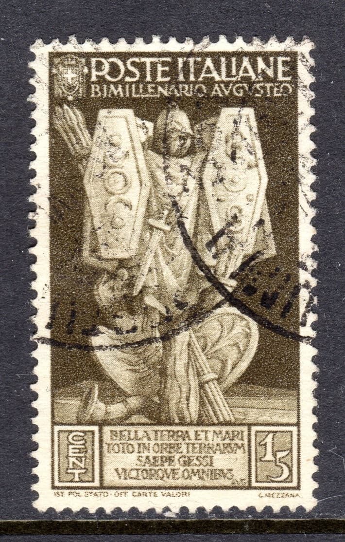 Italy Scott # 378 VF Used 1937 15 C 2,000th Ann Birth Augustus Caesar #1