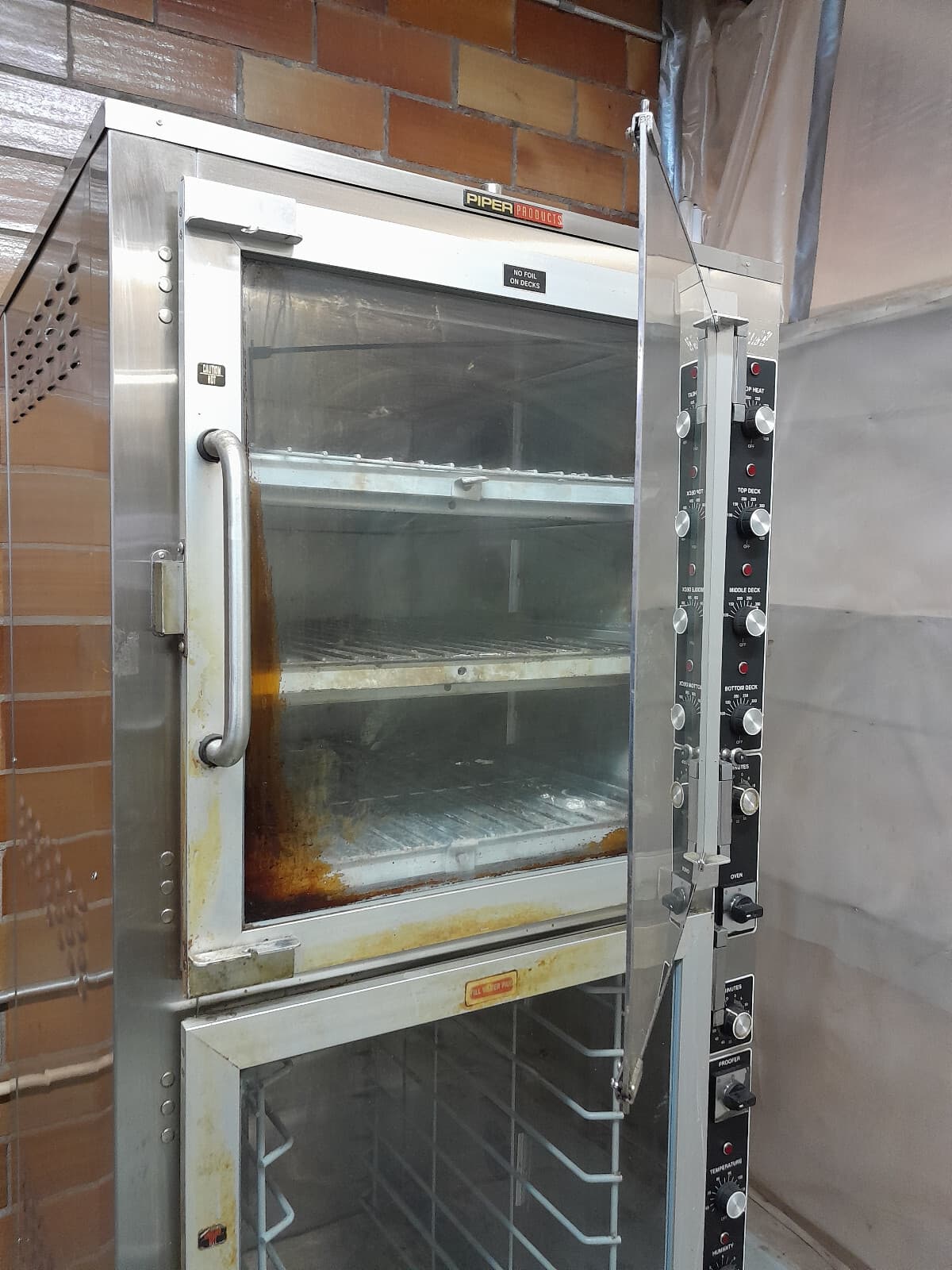 Piper Product Bread Baking Oven with Proofer:  OP-3-BL-208/3 2