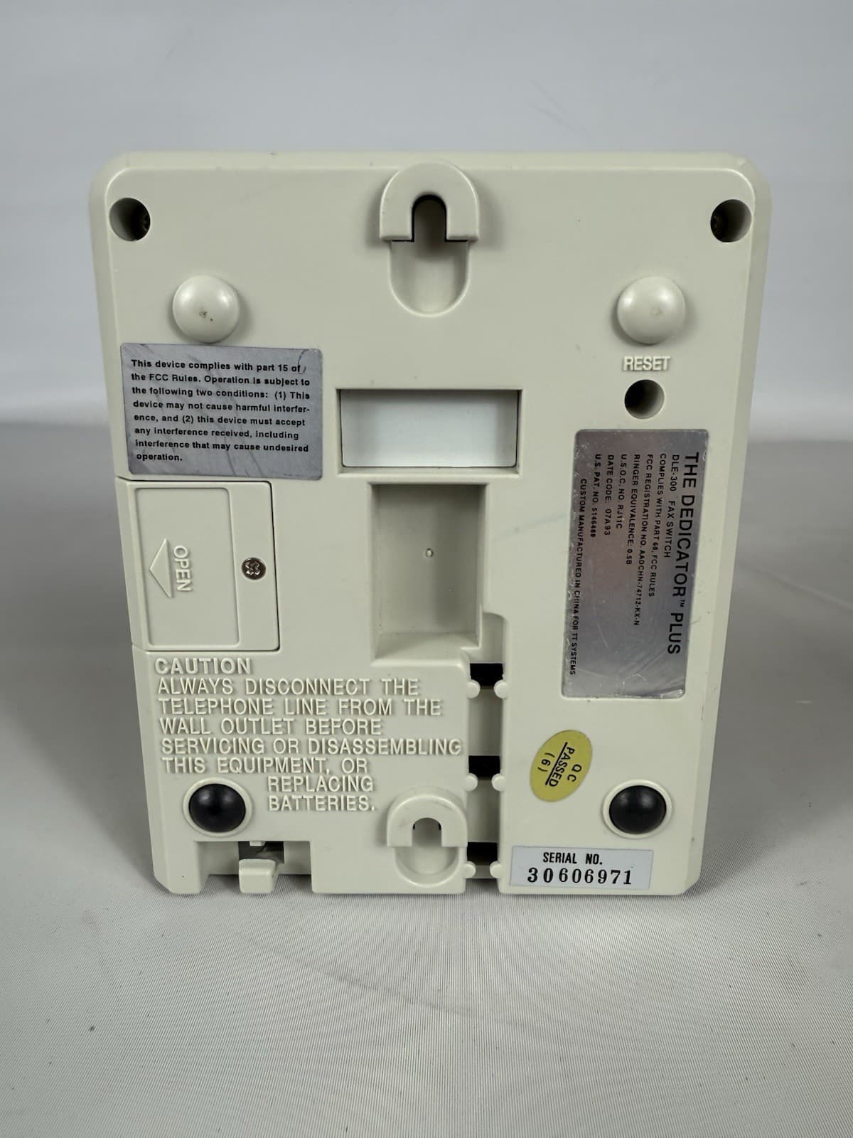 TT Systems, The Dedicator Plus DLE300 Automatic Fax Switch Remote Programming. 4