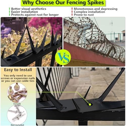 Metal Anti Climb Spikes for Fences and Walls, Effectively Avoided Medium 5