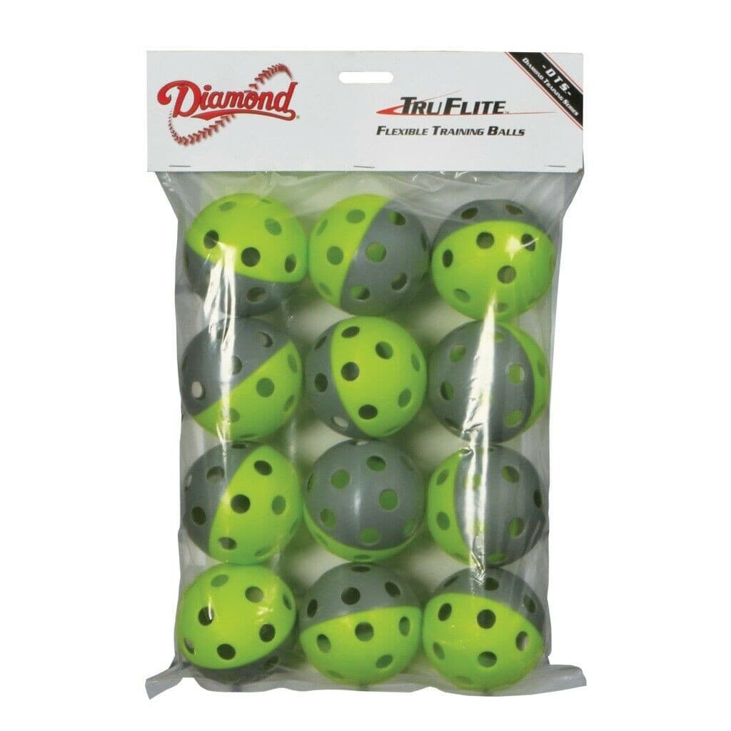 Diamond 6 Gallon Ball Black Bucket with 36 TruFlite Flexible Training Baseballs 3