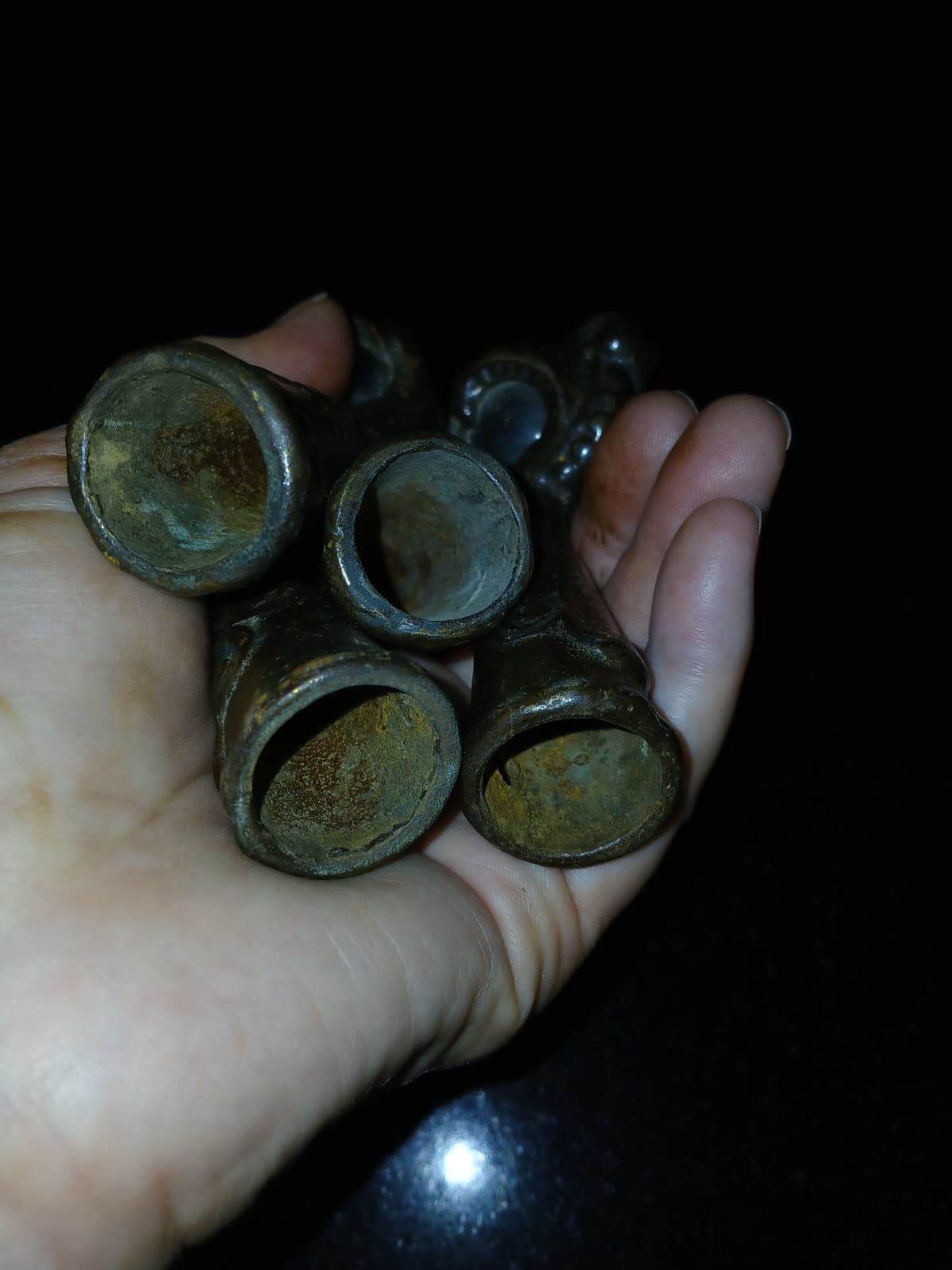 Antique Metal Glass Ball And Claw Piano Stool Feet Set Of 4 NICE! 5