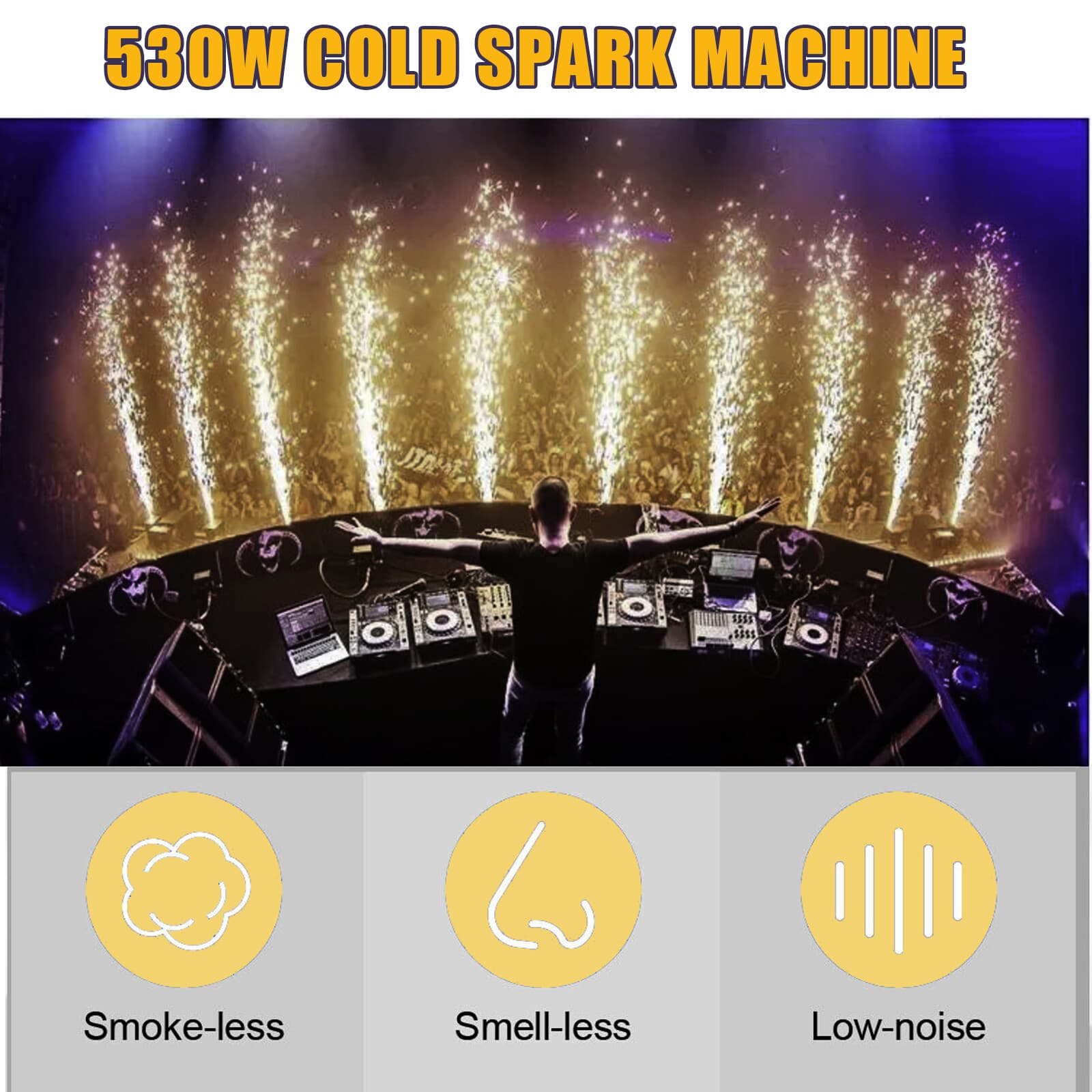 Cold Sparkler Machine 530W Spark Firework Machine DJ Disco Stage Effect Machine 4