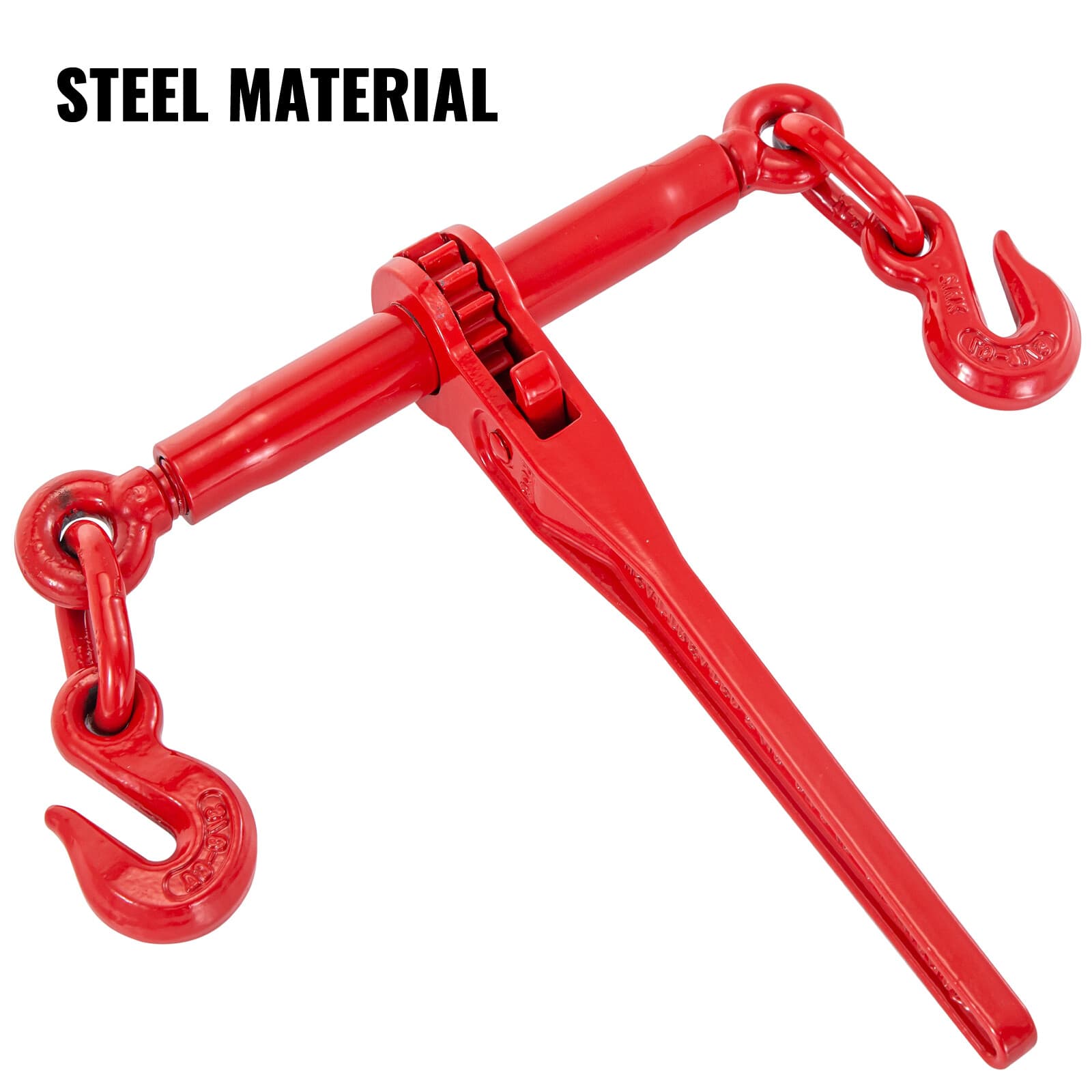 5/16"-3/8" Chain Load Binder Ratchet 6600lbs WLL Chain Hook Tie Down 2PCS 3