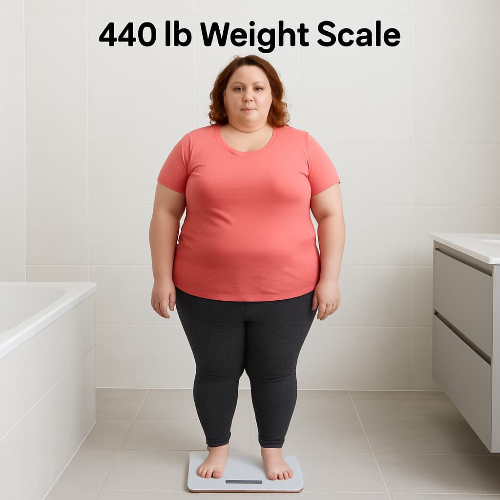 440 lb Bathroom Weight Scale Digital Measures Pounds and Kilograms Slim Design 2