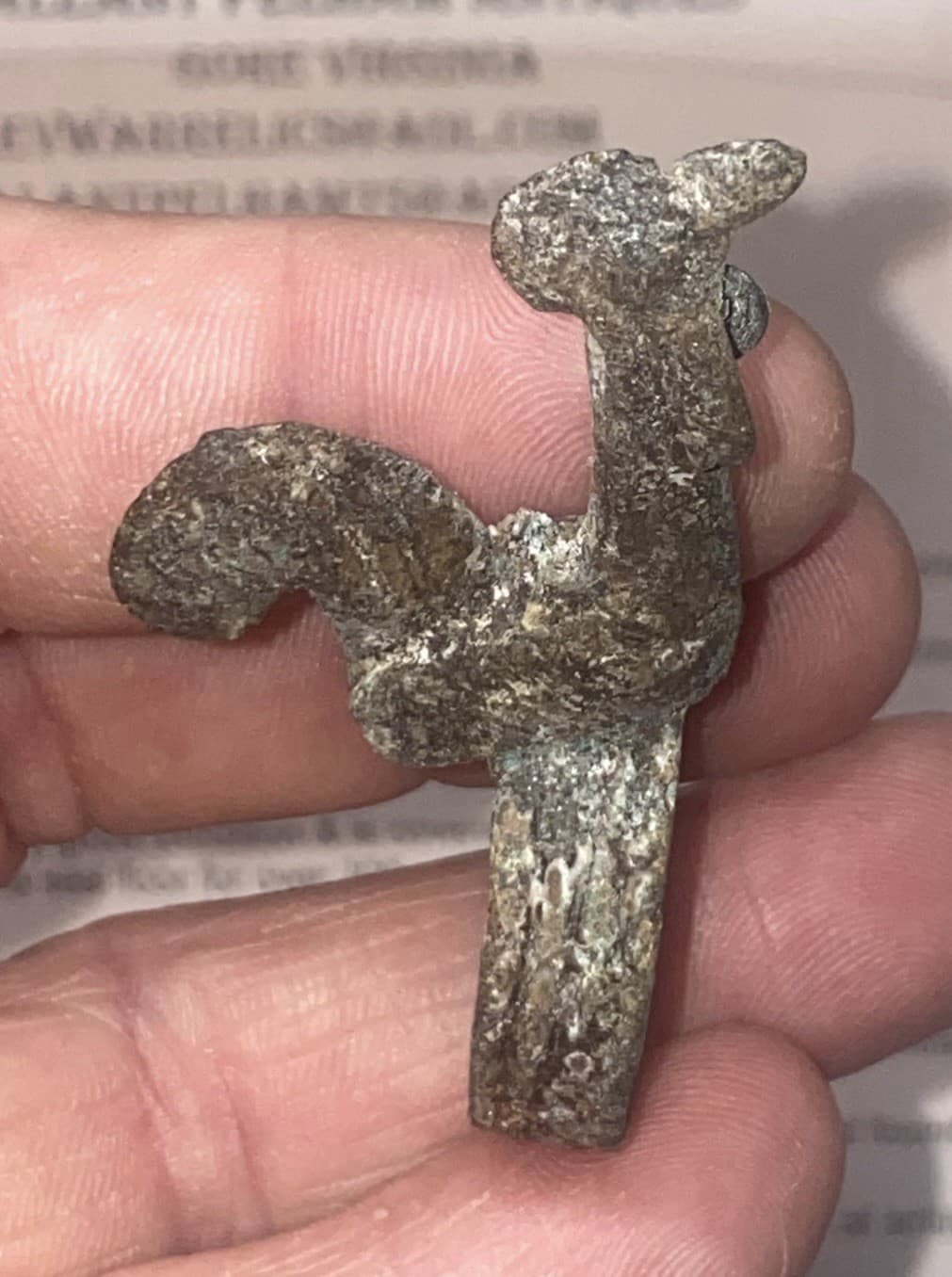 PIRATE ARTIFACT, PORT ROYAL, ROOSTER TRADE RING, 1692 3