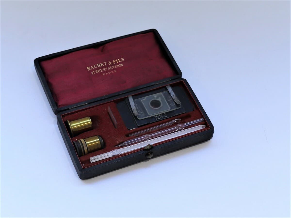 Hayem’s Hemocytometer microscope hematology by Nachet circa 1885
