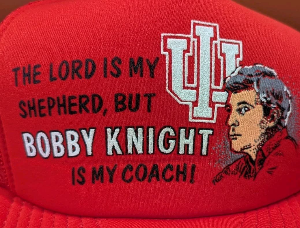 Vintag 80s Indiana Hoosiers Basketball Bobby Knight trucker hat SnapBack IU 2