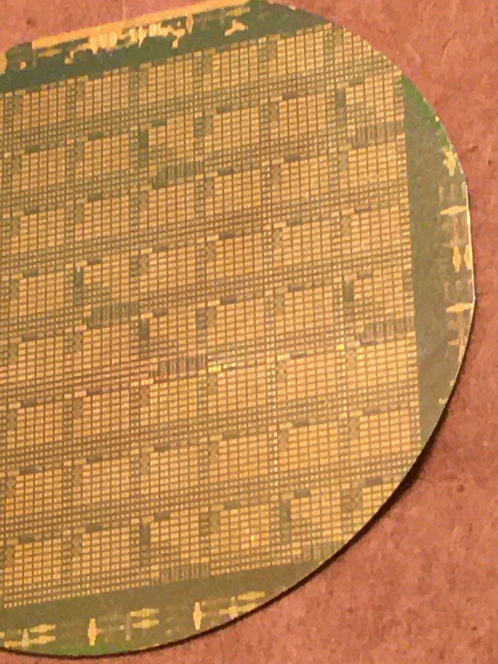 2" Gold Silicon Wafer Unique Extremely Rare RF NAND Vintage CPU Chip 3