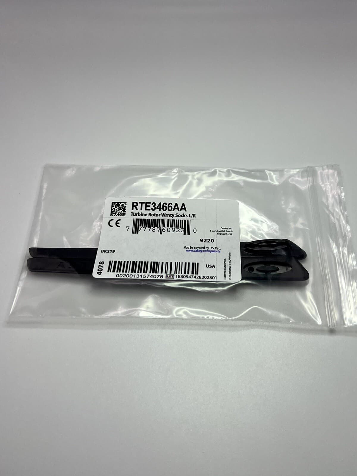 Oakley Turbine Rotor Black Replacement Ear Socks Authentic New.