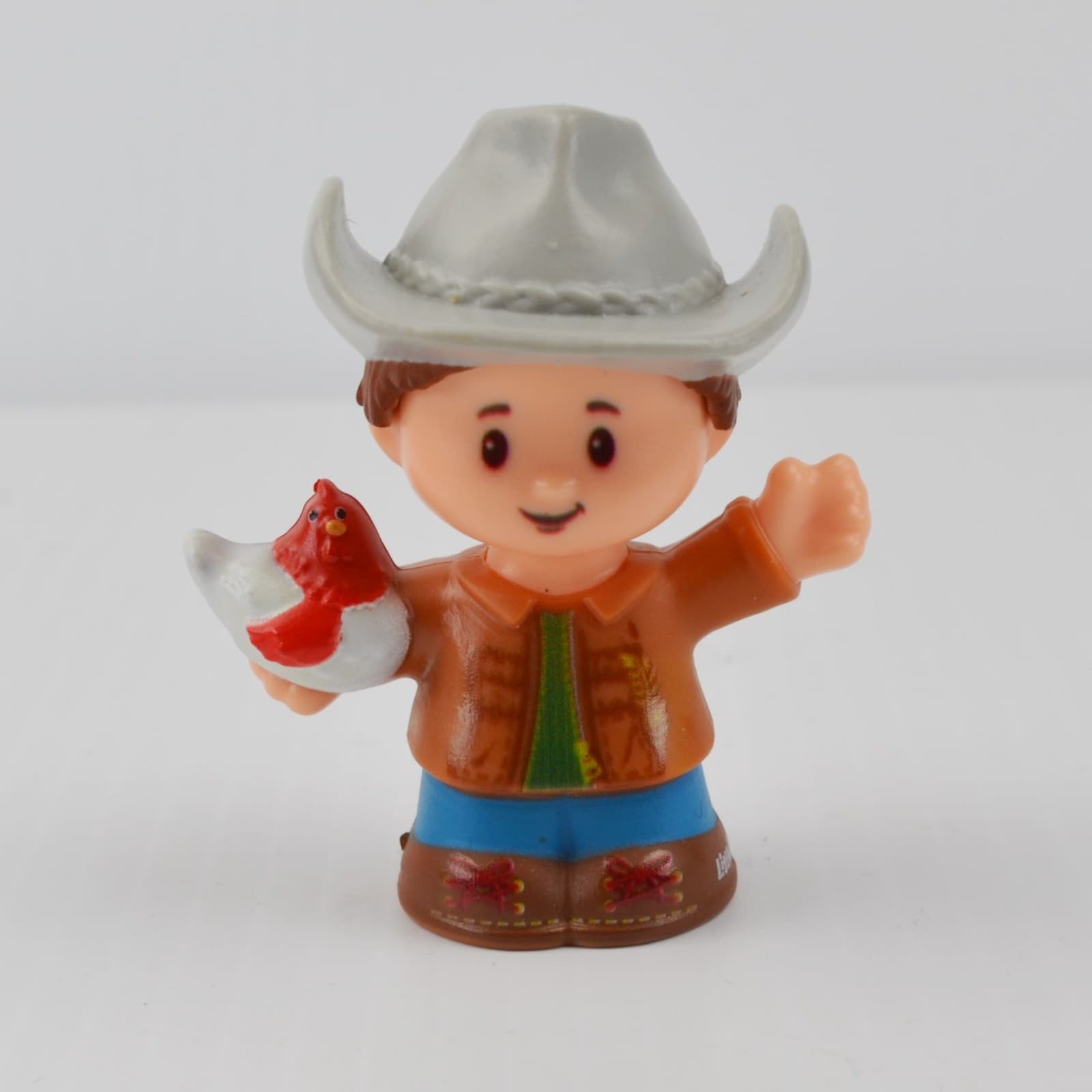 Fisher Price Little People Farmer Figure with Chicken - Replacement Excellent