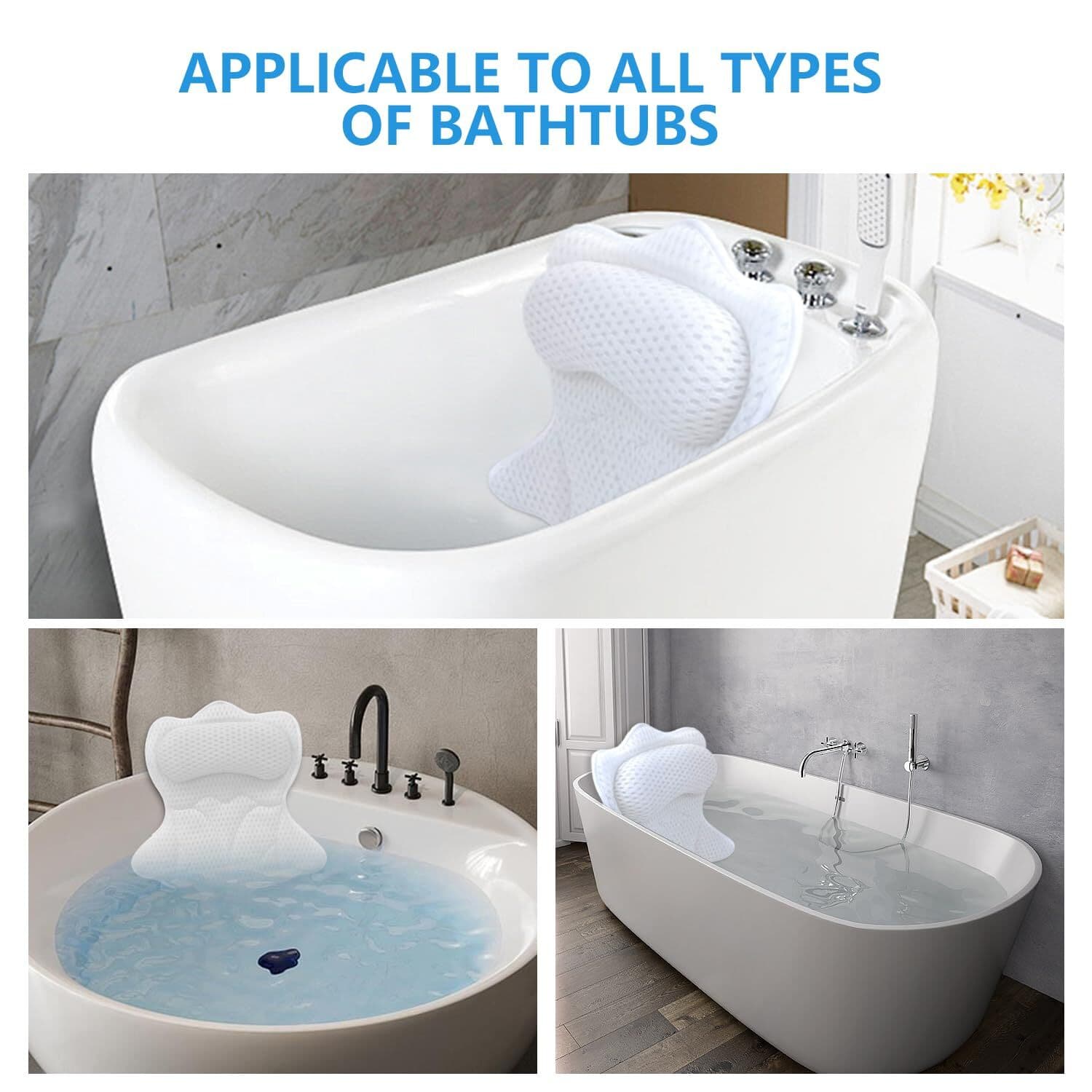 Almohada de baño Almohada de bañera, Almohadas de baño de lujo para bañera.neuvo 3