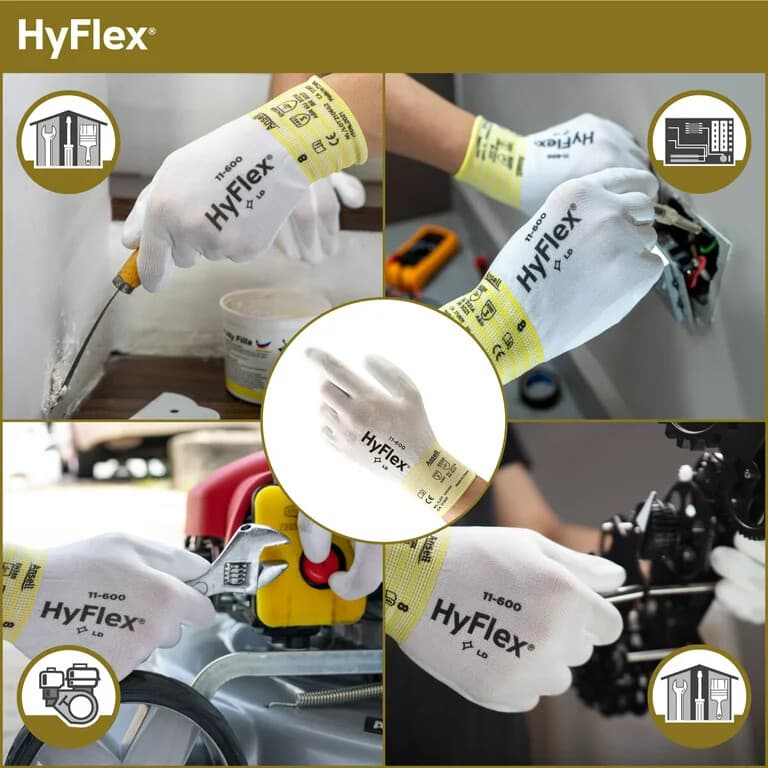 12 PR. Palm Coated Grip Lightweight Gardening Landscaping Paint Auto Work Gloves 3