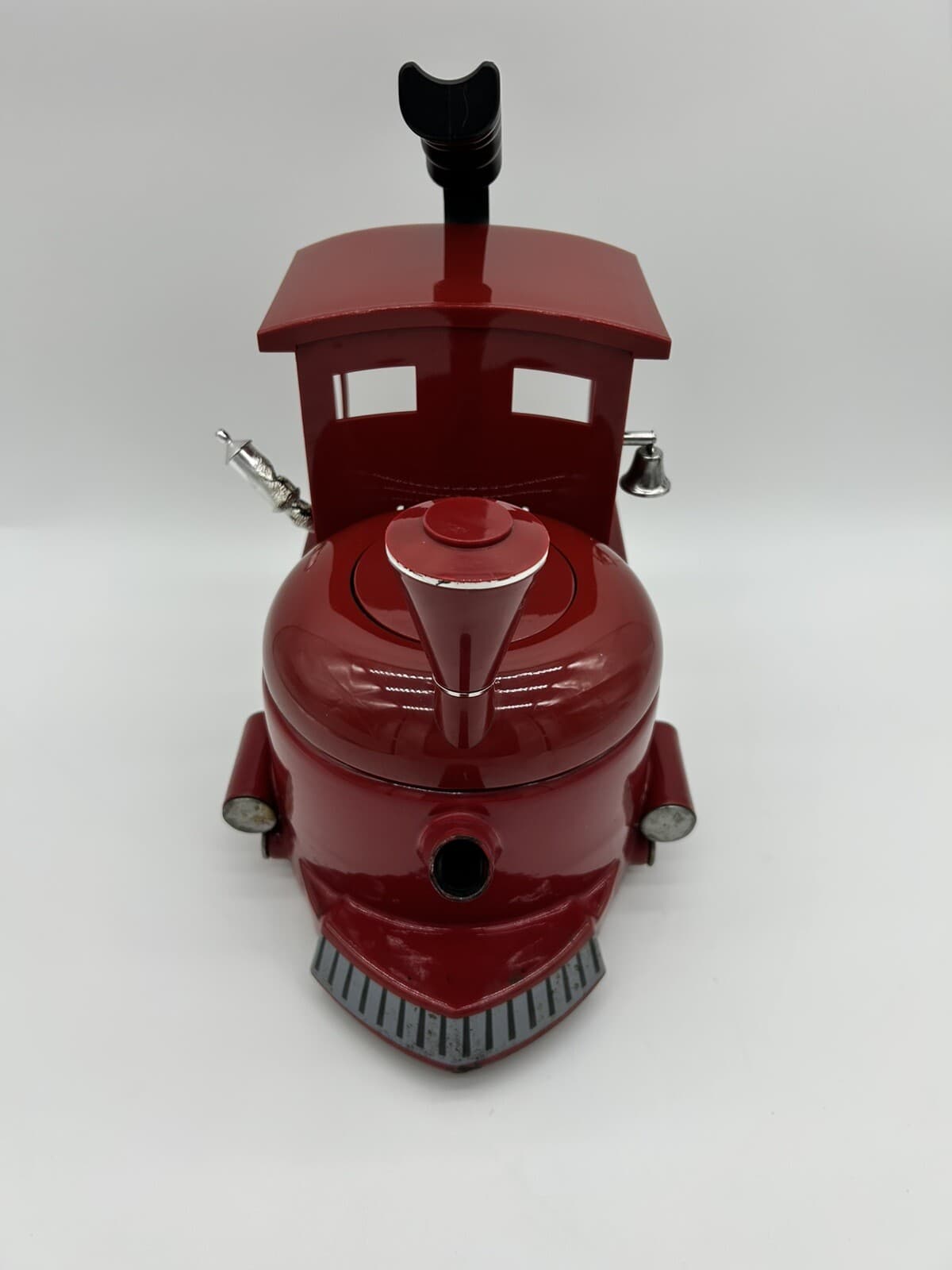 MKI Kamenstein Tea Kettle Pot World of Motion Steam Engine Train 613 Red - AS IS 2