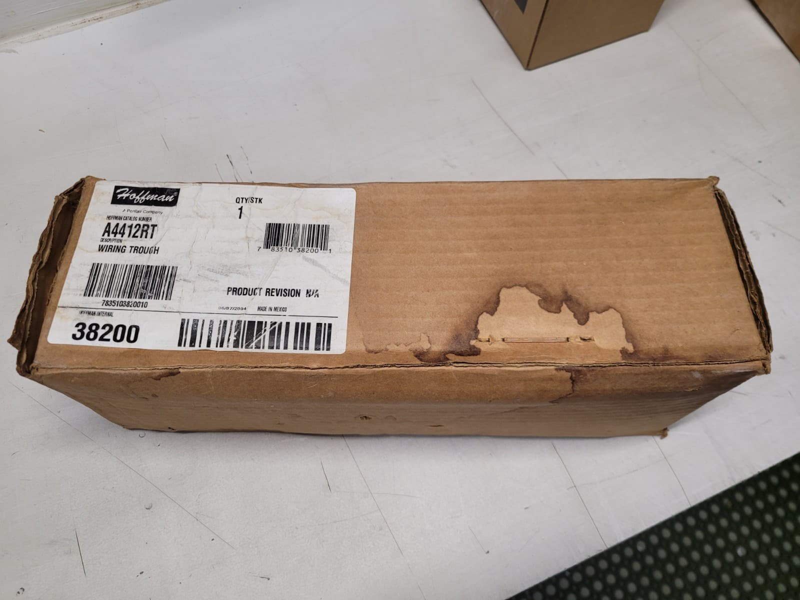 Hoffman A4412RT Wiring Trough 4" x 4" x 12" Gray Enclosure