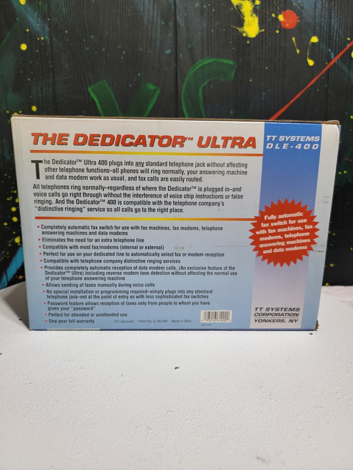 Automatic Fax Machine Switch, TT Systems DLE-400 Dedicator Ultra, NEW 3