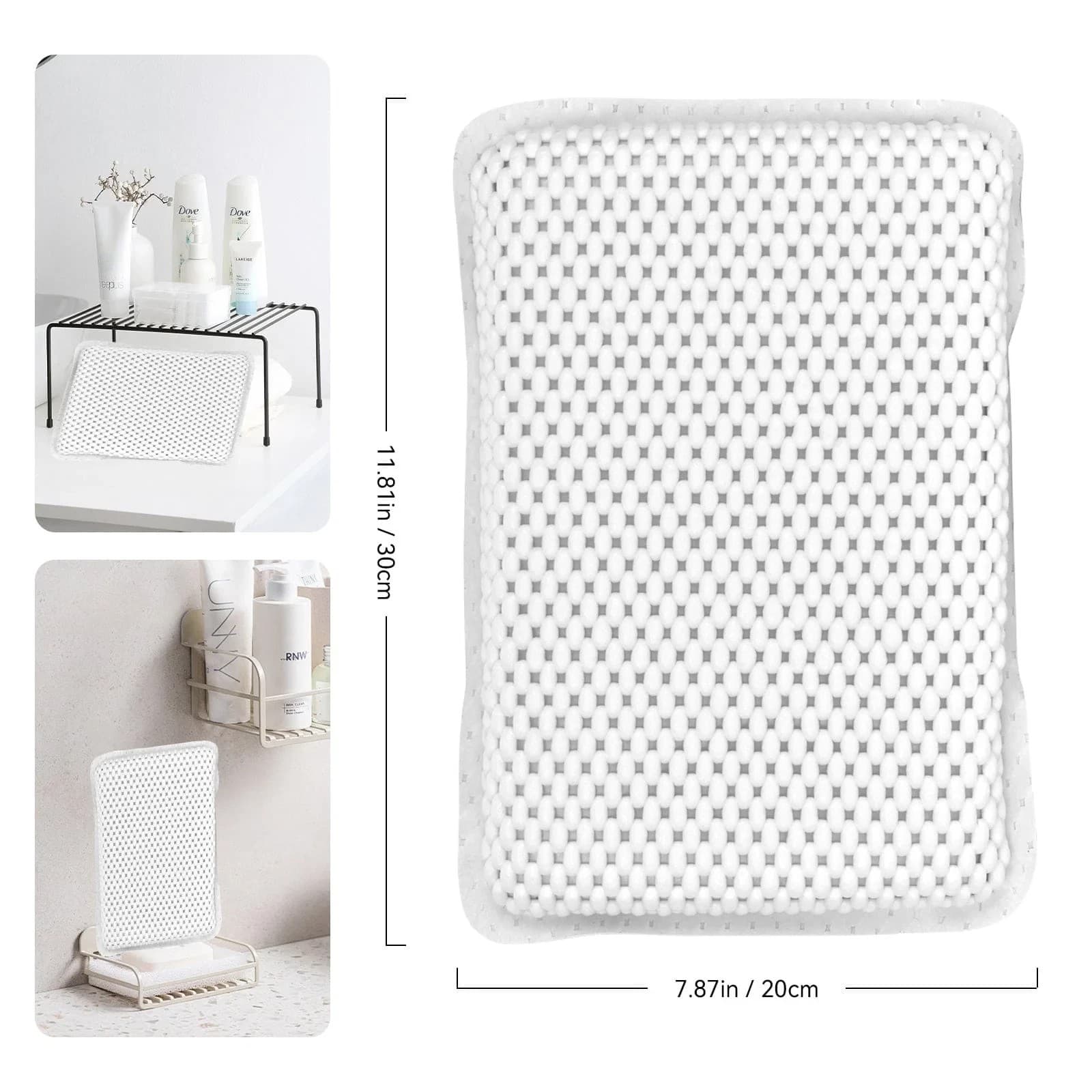 Luxury Bath Pillow Suction Cup Head Neck Support Spa Cushion Relax Comfort Calm 2