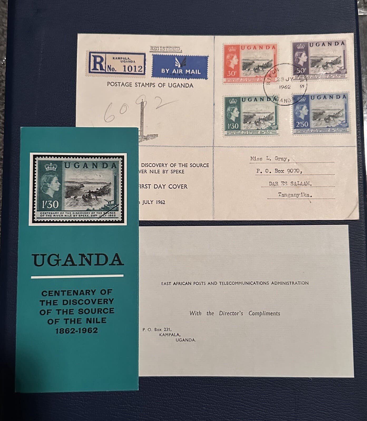 Uganda Stamps 1962 FDC Discovery Of Source Of Nile