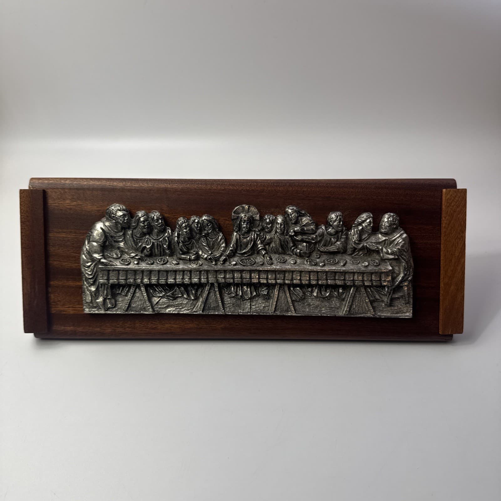The Last Supper Metal & Hardwood Jesus Religious Art Decor Plaque Banando