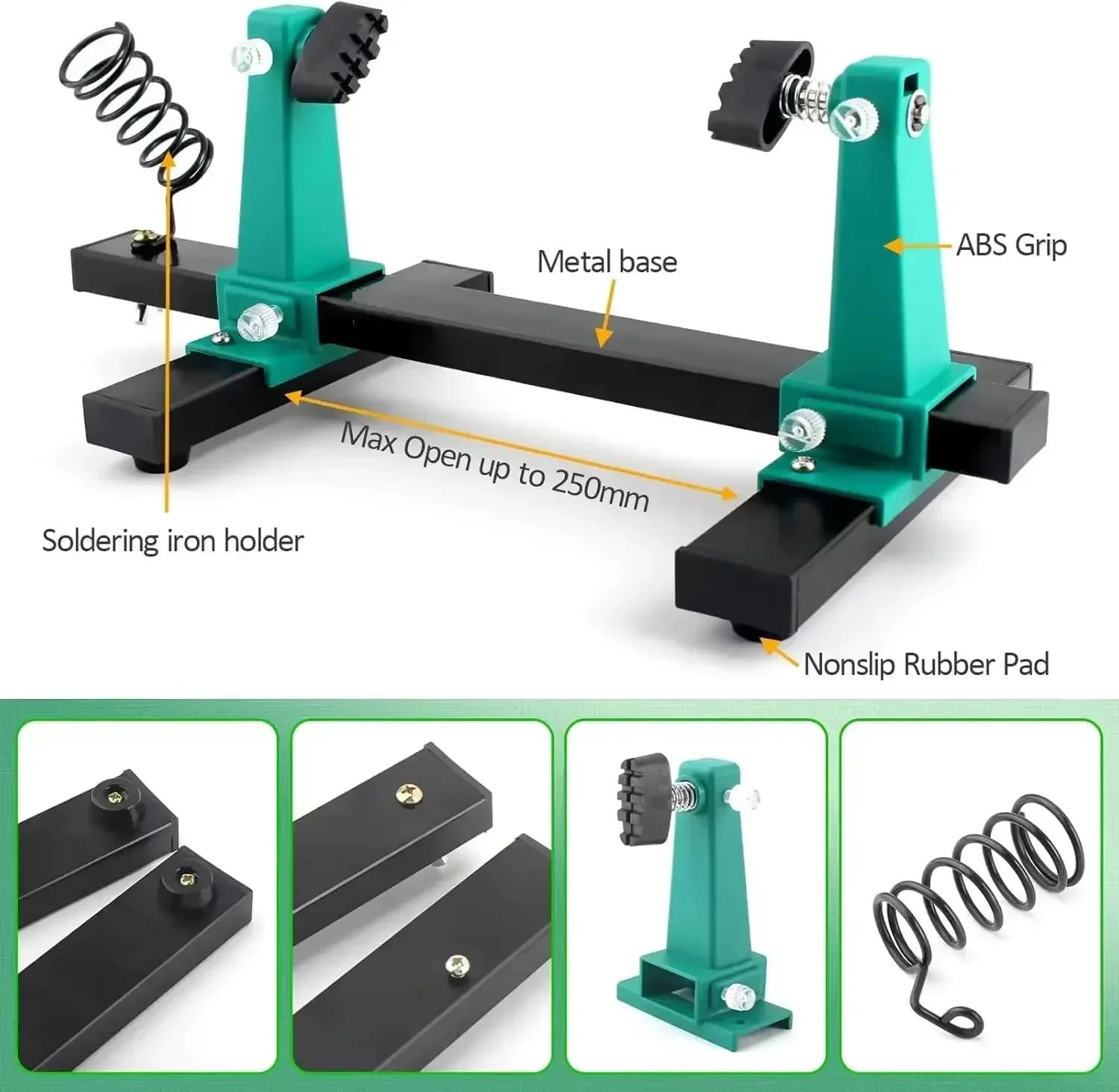 New 360 ° Rotation Adjustable PCB Holder Jig Soldering Assembly Stand Clamp Tool 2