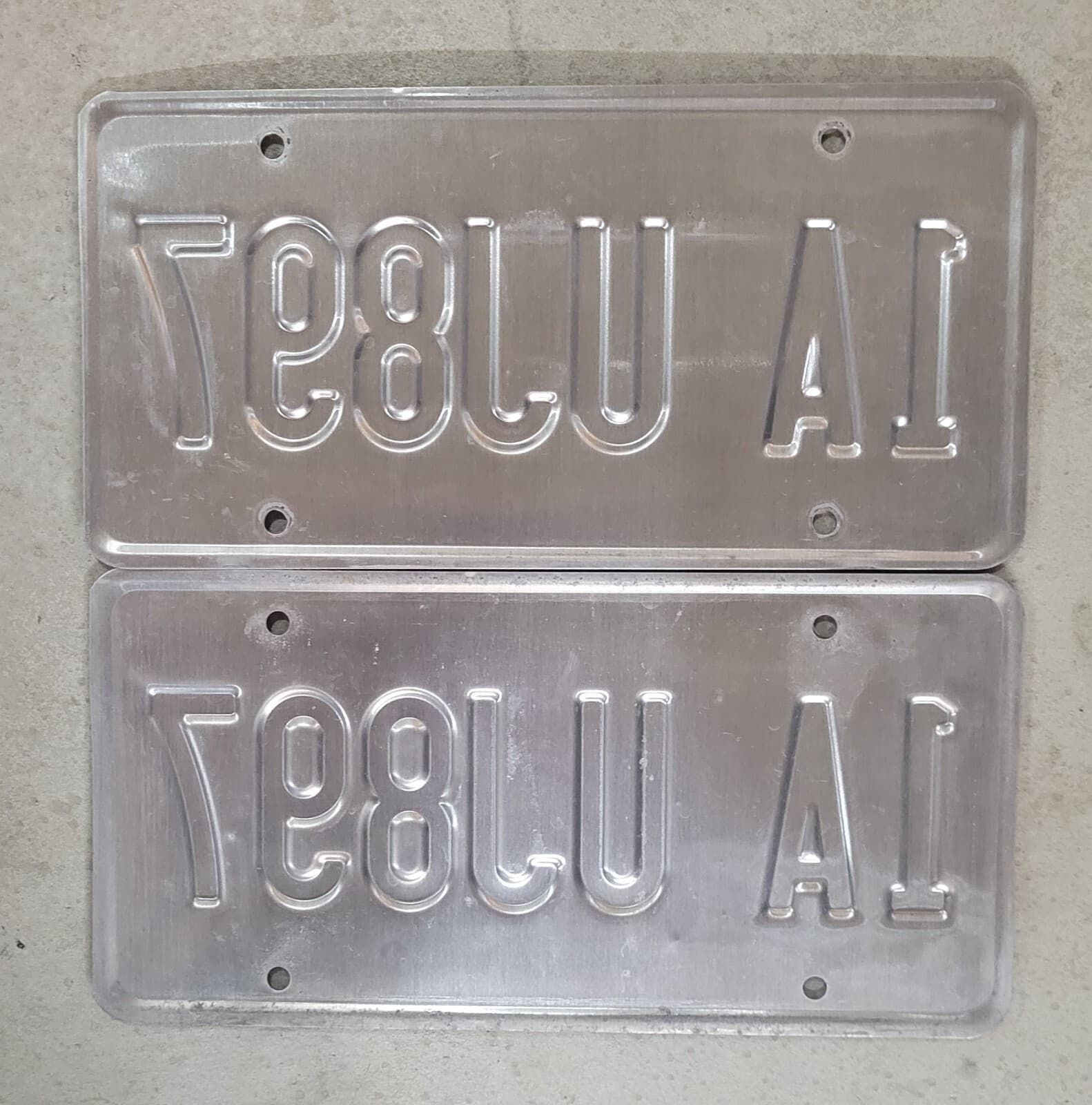 2015 IDAHO LICENSE PLATE PAIR 🔥FREE📬🔥 1A UJ897 ~ EMBOSSED MATCHING TAG SET 2