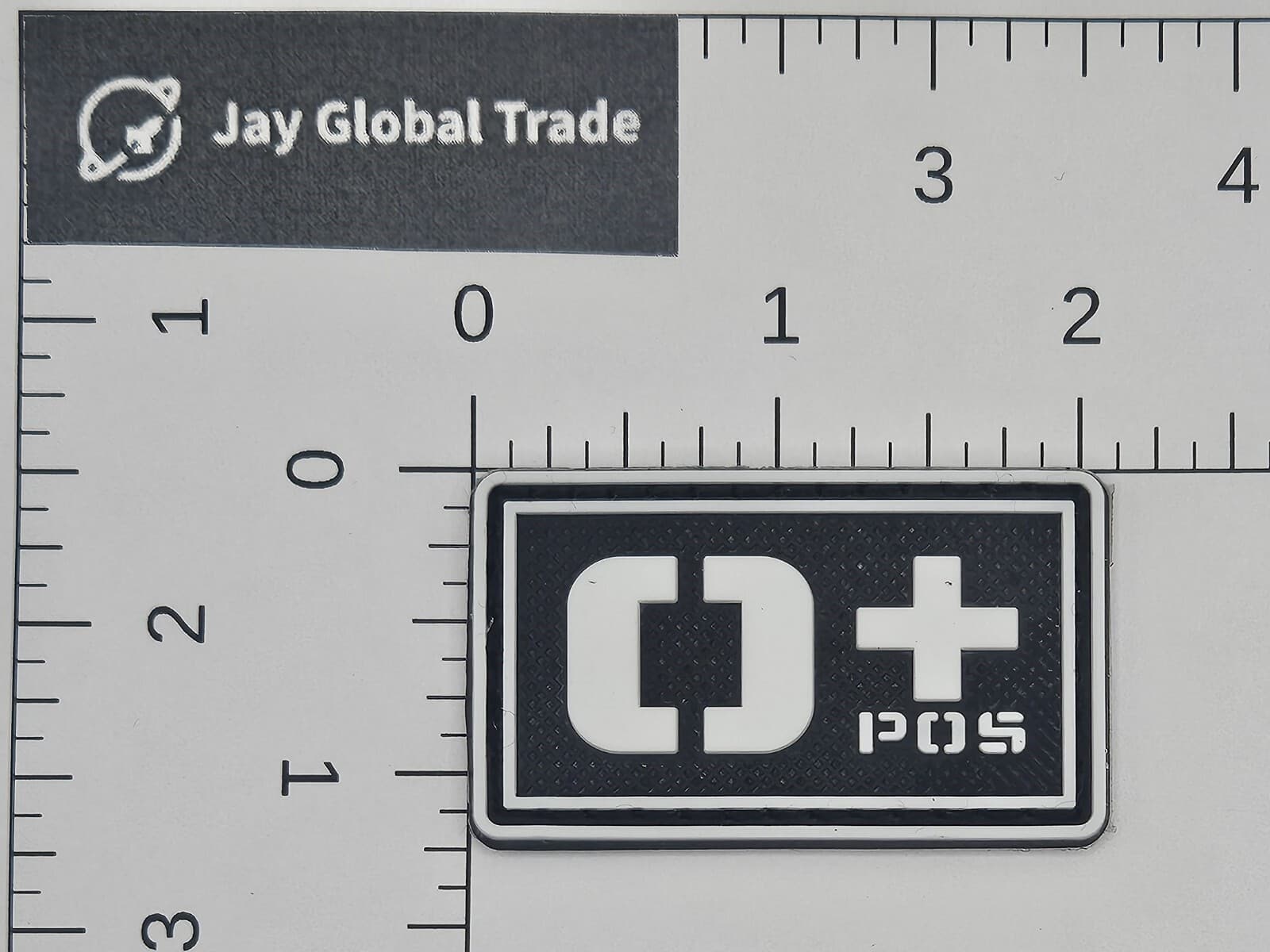 O POS O Positive O + PVC Blood Type Hook & Loop Identification Patch