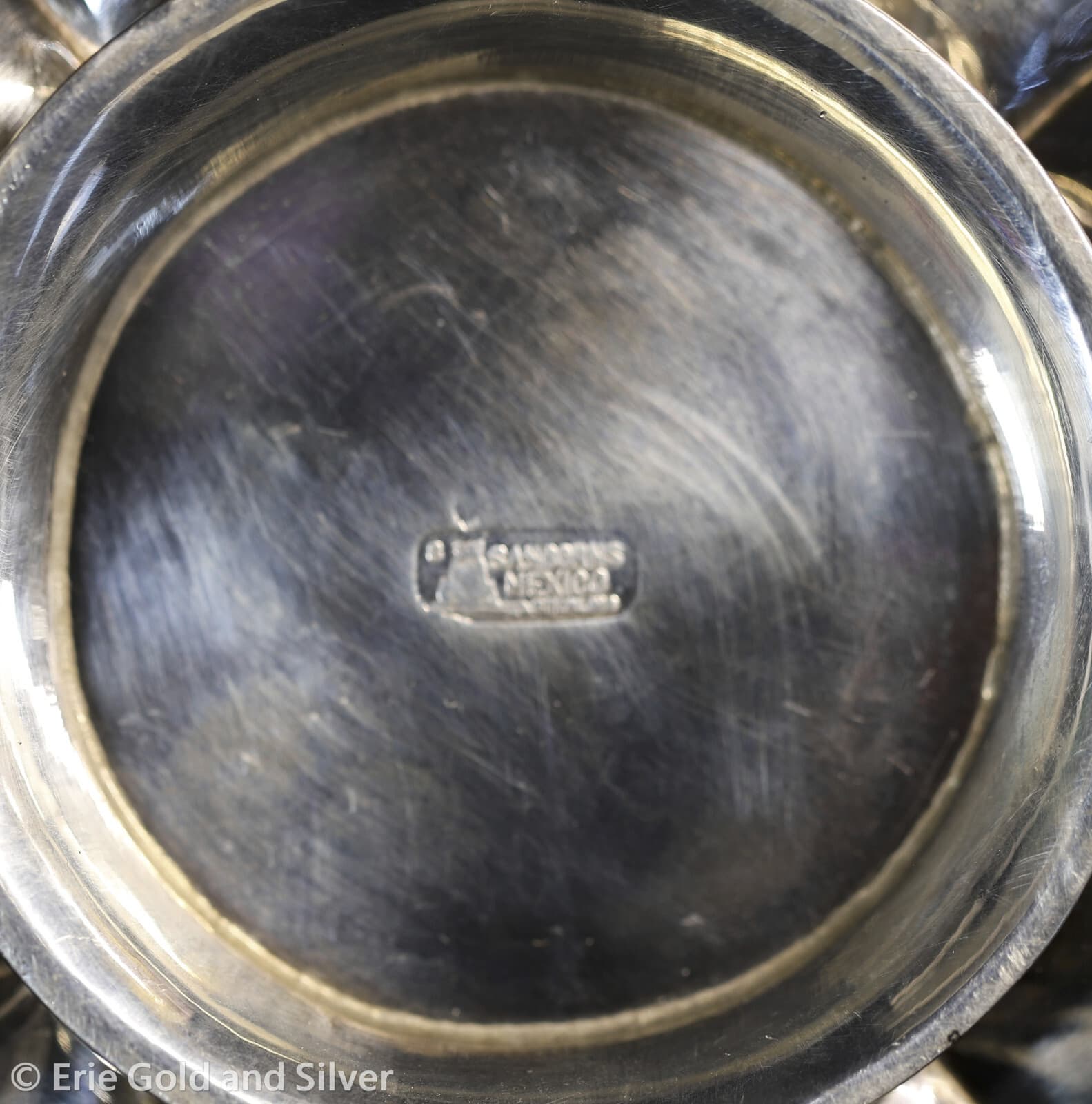 Sanborns Mexico Vintage Sterling Silver Aztec Rose Bowl 6