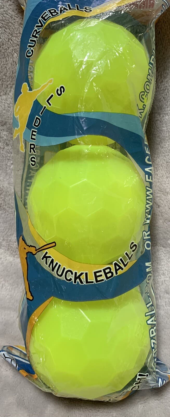NEW BlitzBall 3ct Pack Neon Yellow Plastic Balls The Ultimate Backyard Ball 2