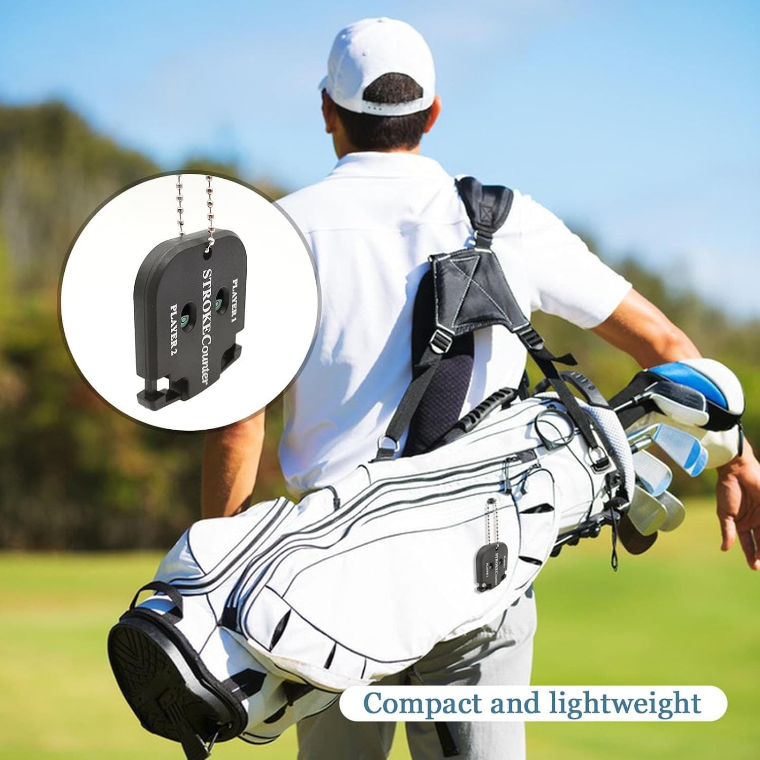 Medsuo 2pcs Golf Score Indicator 2 Player Stroke Counter Clicker Portable Golf H 6