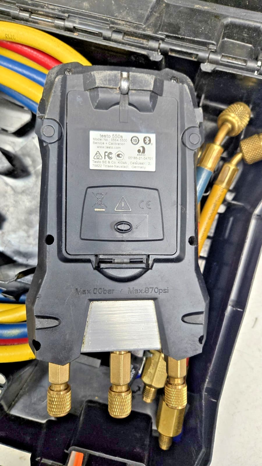 Testo 550s AC Manifold Gauge Set 2 Wired Temperature Clamp Probes Bluetooth 6