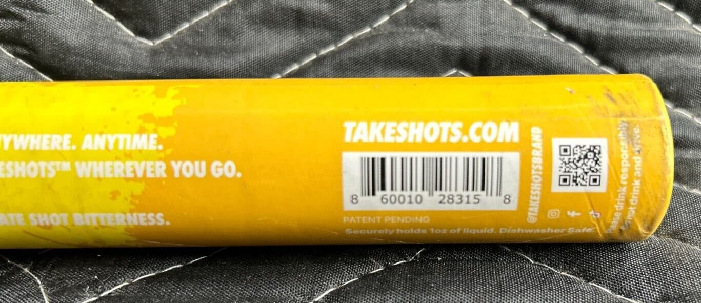 TakeShots Take V2 Shot Holder & Straw For Drinks Chasers On The Go Yellow 3