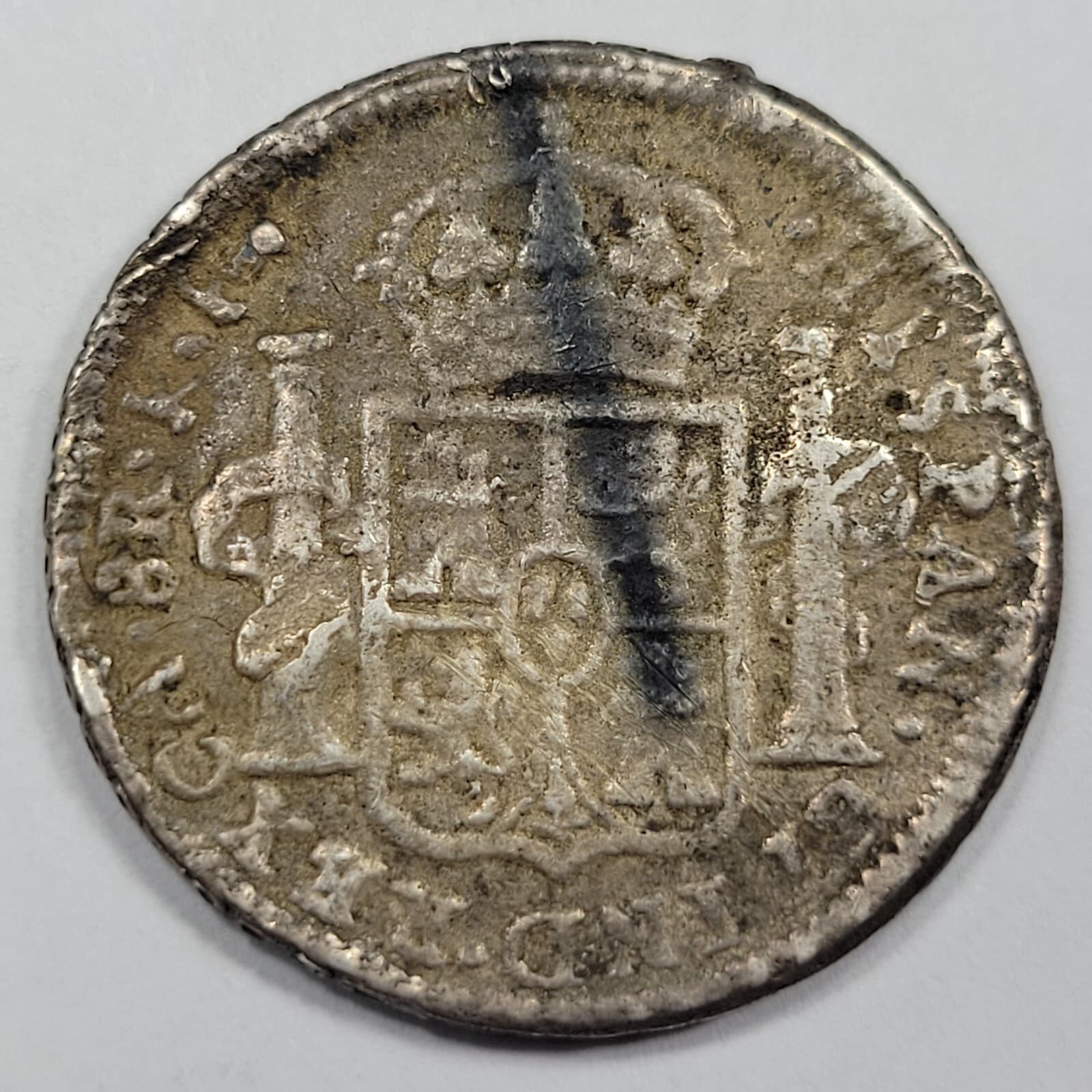 1812 CHIHUAHUA Silver Cast 8 Reales Genuine Provisional Issue High Grade *J192 2