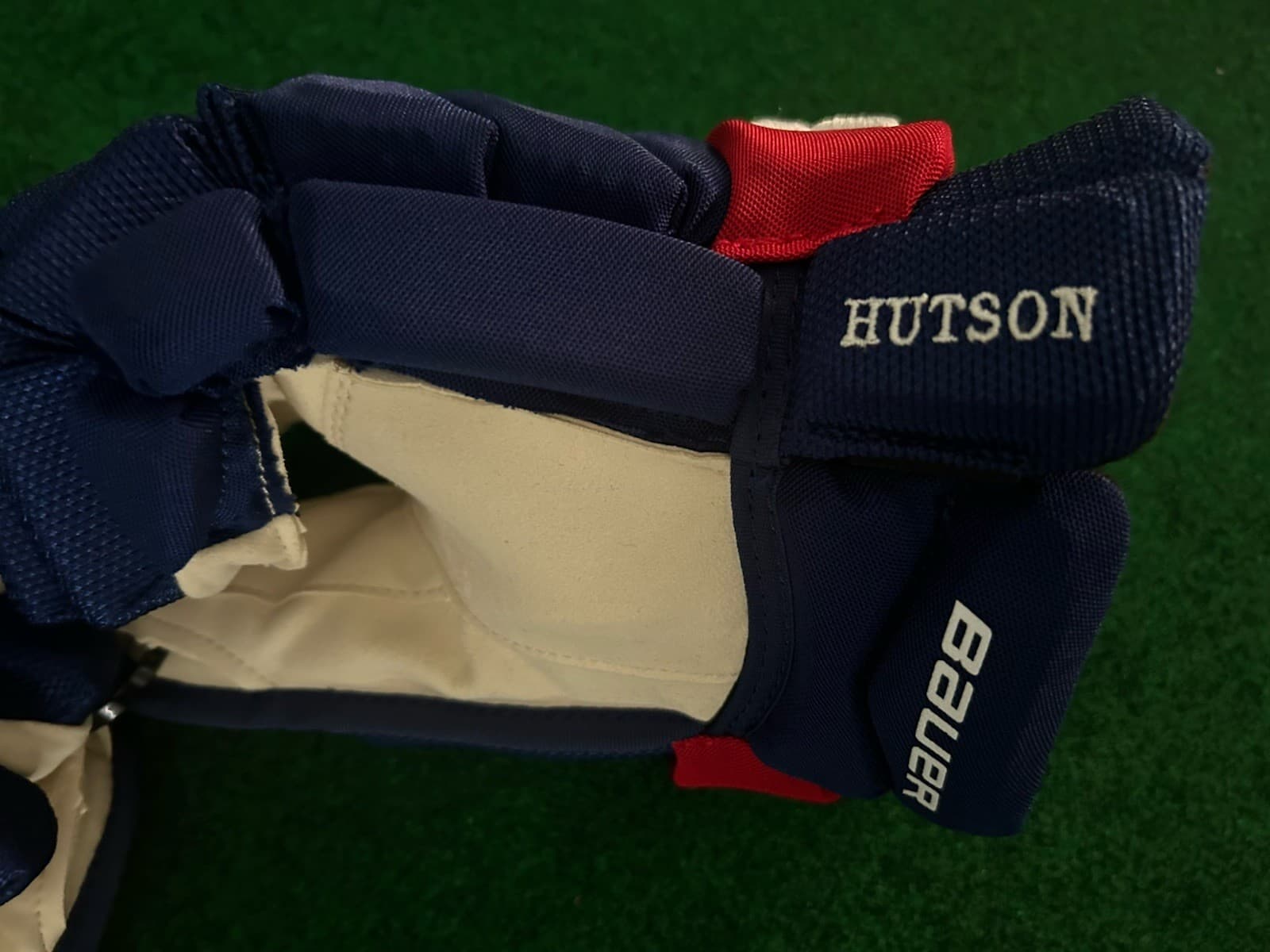 NEW Team USA Bauer Vapor Flylite PRO STOCK Ice HOCKEY GLOVES 14" Lane Hutson 3