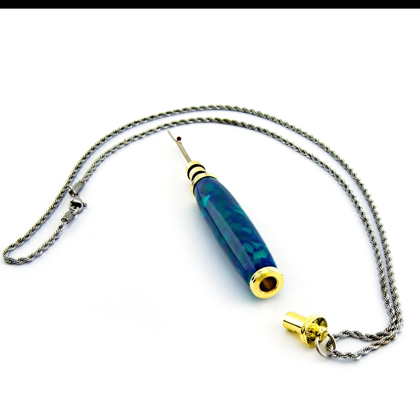 Seam Ripper Stiletto Awl Magnetic Release Necklace Chain Artisan Crafted Handle 5