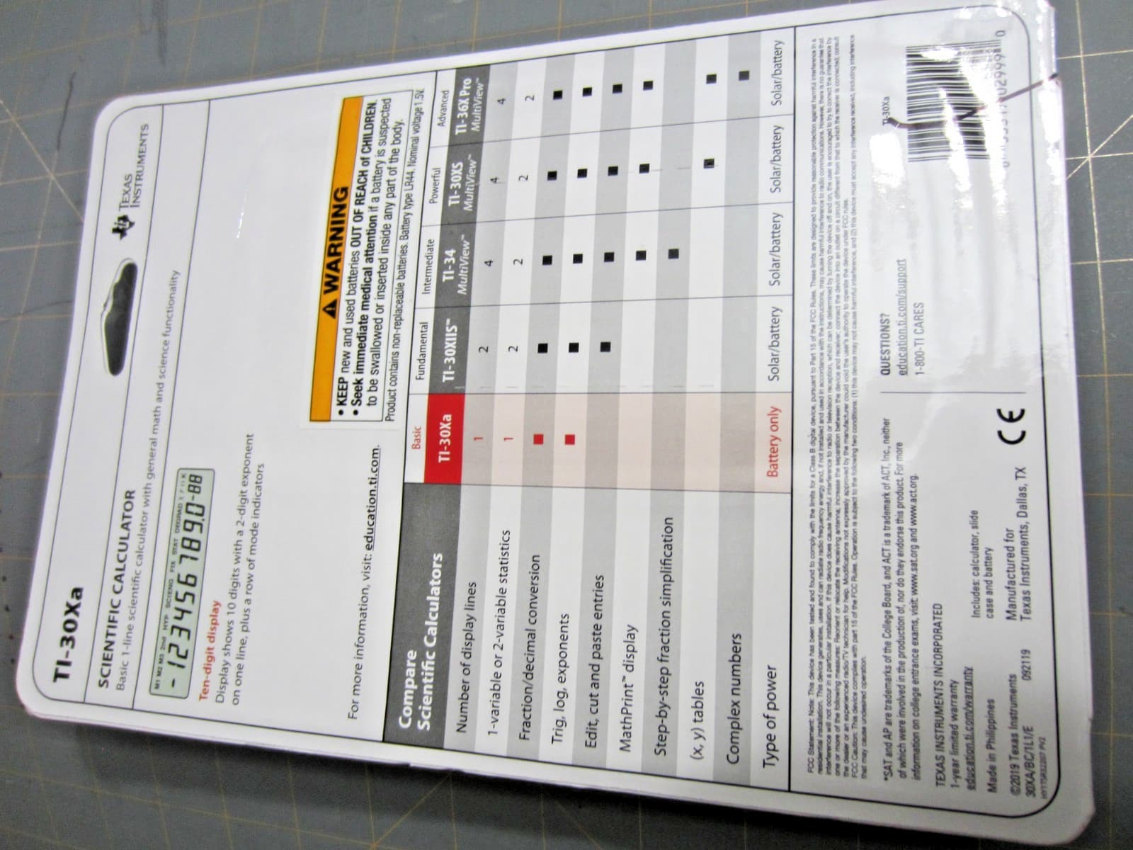 Texas Instruments TI-30Xa Scientific Calculator Brand New Sealed SAT ACT AP 3