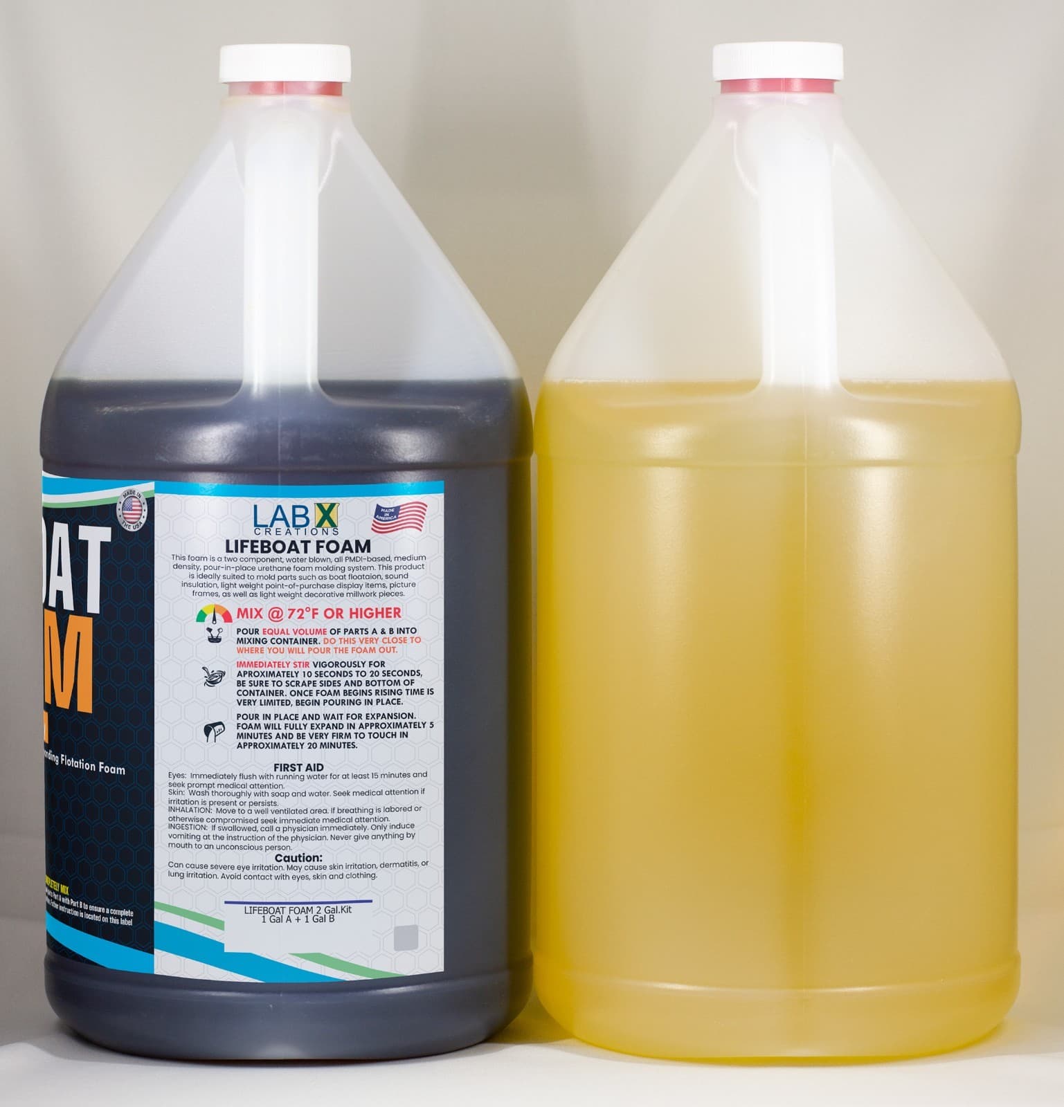 2 Gal Kit 2-Part Pour Foam 2Lb Density Closed Cell Liquid Expanding Polyurethane 3